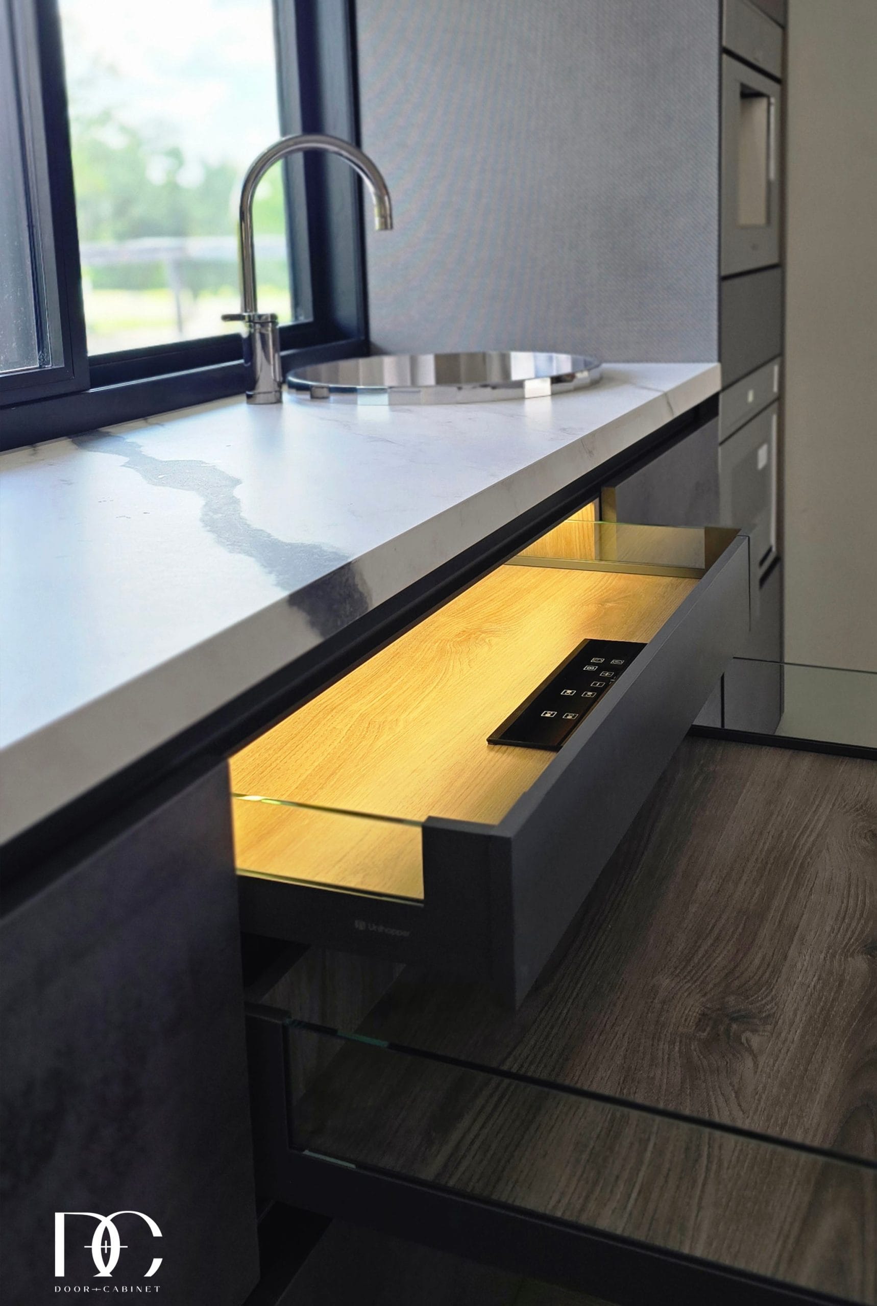 Custom kitchen cabinetry by Door + Cabinet, Lafayette LA